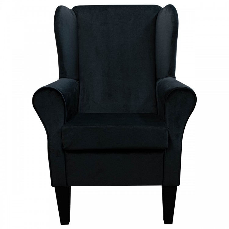 Standard Wingback Chair in a Malta Cosmic Deluxe Velvet Fabric | Beaumont