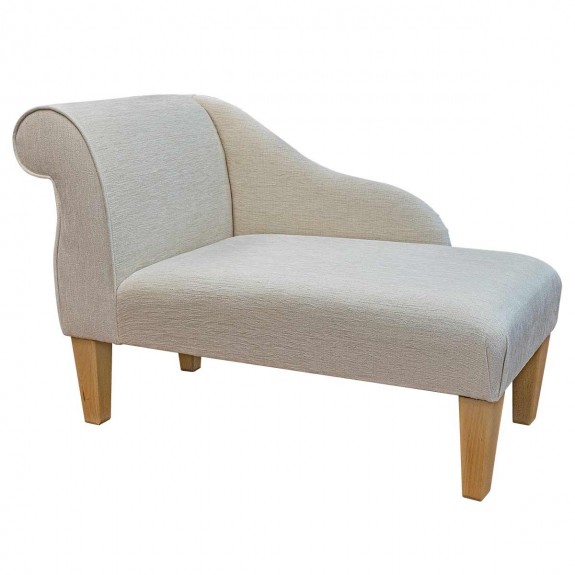 Mini Chaise Longue in Woburn Plain Oyster Fabric SR17094 | Beaumont