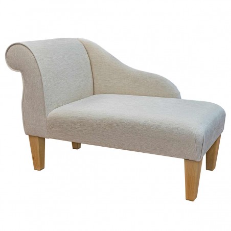 Mini Chaise Longue in Woburn Plain Oyster Fabric SR17094 | Beaumont