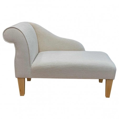 Mini Chaise Longue in Woburn Plain Oyster Fabric SR17094 | Beaumont