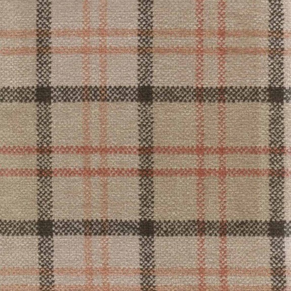 LUXE Large High Back Chair in a Lana Dune Tartan & Infinity Truffle Faux Leather