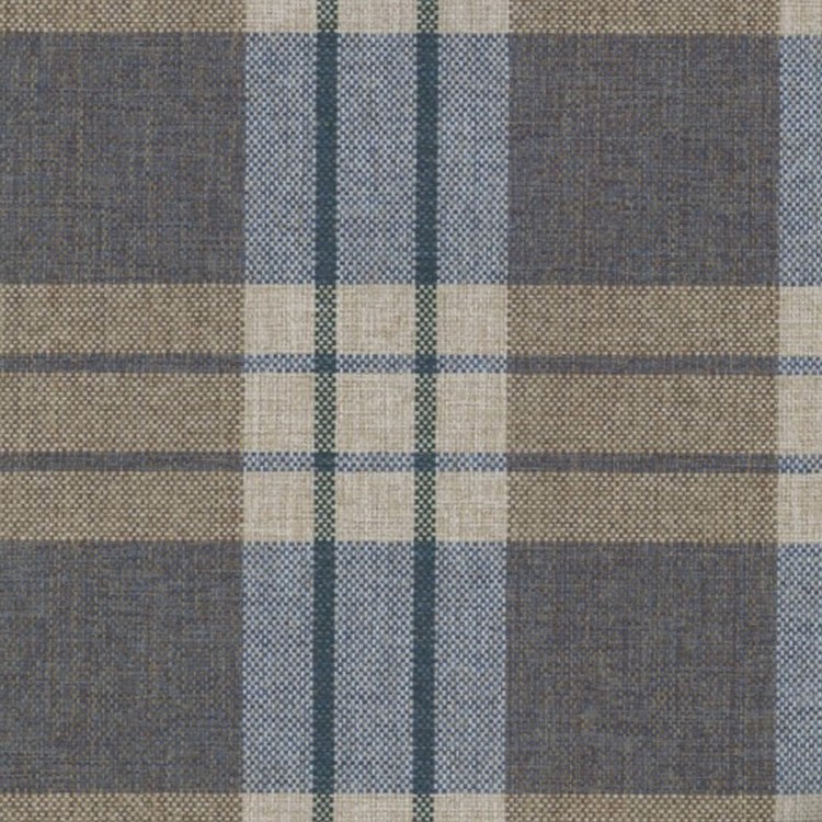 Storage Stool Ottoman in Kintyre Chambray Tartan Fabric | Beaumont