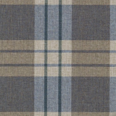 Storage Stool Ottoman in Kintyre Chambray Tartan Fabric | Beaumont