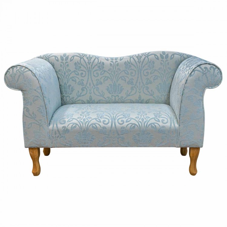Small Chaise Sofa in Woburn Blue Medallion Fabric SR17051 | Beaumont