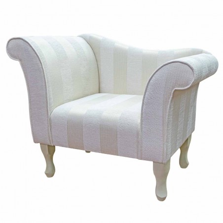 Chaise Chair in a Woburn Oyster Striped Fabric SR17064 | Beaumont