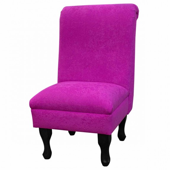 Bedroom Chair in a Plush Fuchsia Pink Fabric | Beaumont