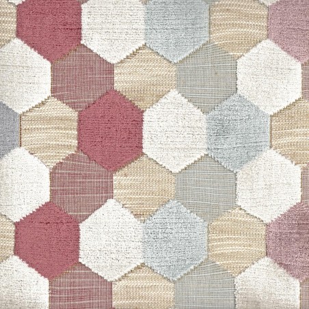 Storage Footstool in Extravaganza Honeycomb Rose Fabric | Beaumont