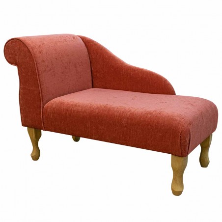 Mini Chaise Longue in a Pimlico Crush Copper Fabric SR16017 | Beaumont