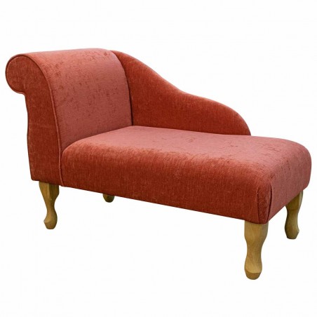 Mini Chaise Longue in a Pimlico Crush Copper Fabric SR16017 | Beaumont
