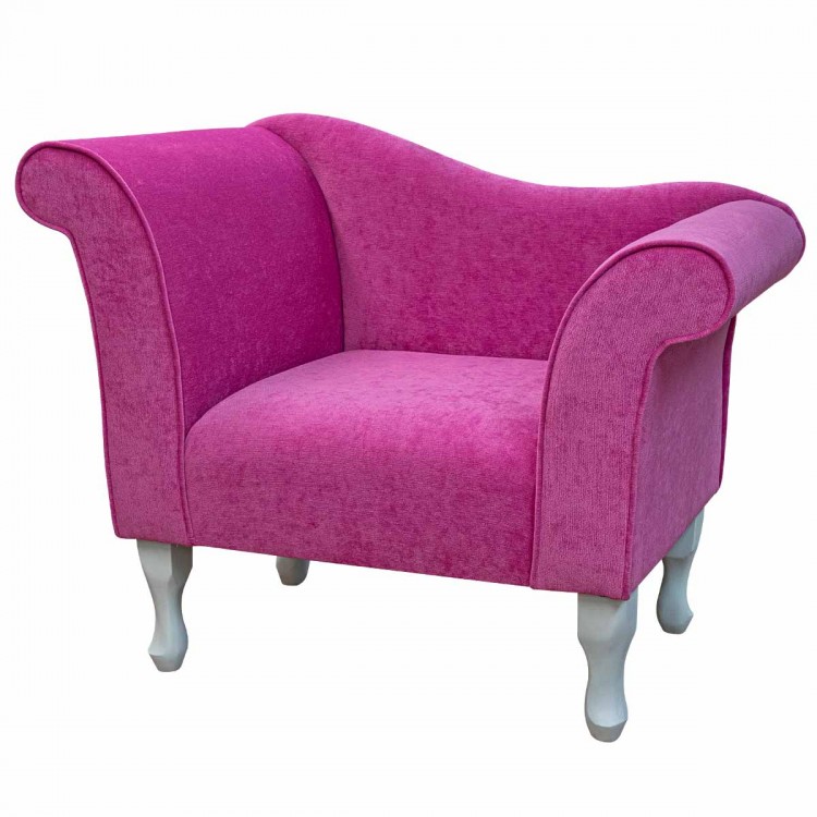 Chaise Chair in a Pimlico Crush Fuchsia Fabric SR16021 | Beaumont