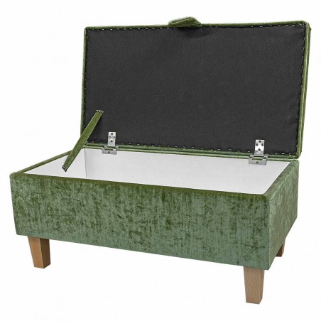 Storage Footstool in Pastiche Slub Citrus Fabric SR18019 | Beaumont