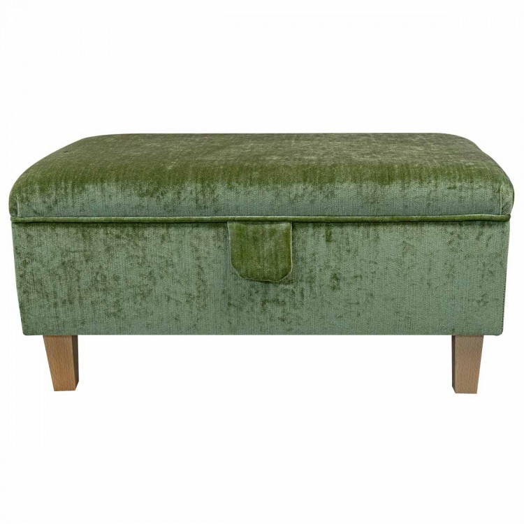 Storage Footstool in Pastiche Slub Citrus Fabric SR18019 | Beaumont