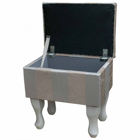 beige dressing table stool chair striped with storage