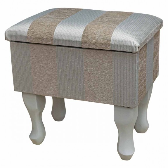 beige dressing table stool chair striped