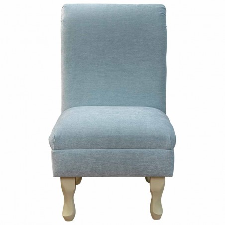 Bedroom Chair in a Pimlico Crush Duck Egg Fabric SR16009 | Beaumont