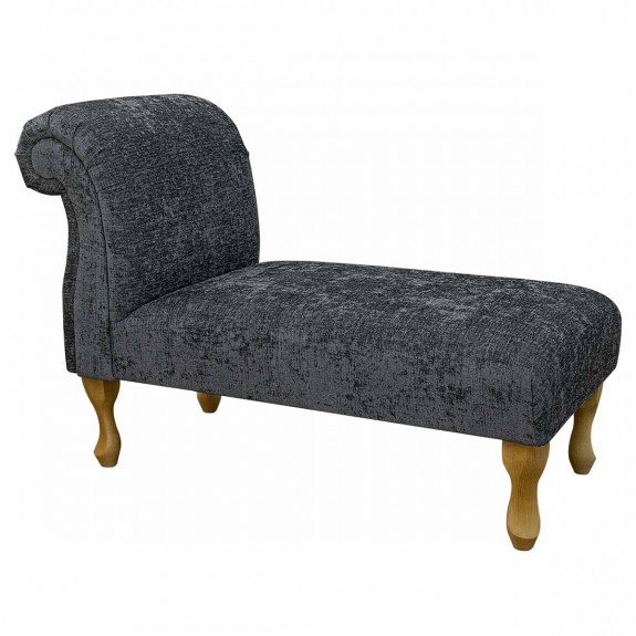 Mini Chaise Longue in a Carlton Charcoal Fabric | Beaumont
