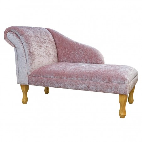 Chaise Longue in a Pastiche Crush Blush Pink Fabric SR18067 | Beaumont