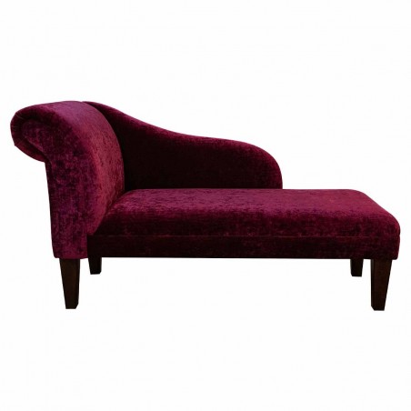 Medium Chaise Longue in a Pastiche Slub Wine Fabric SR18013 | Beaumont