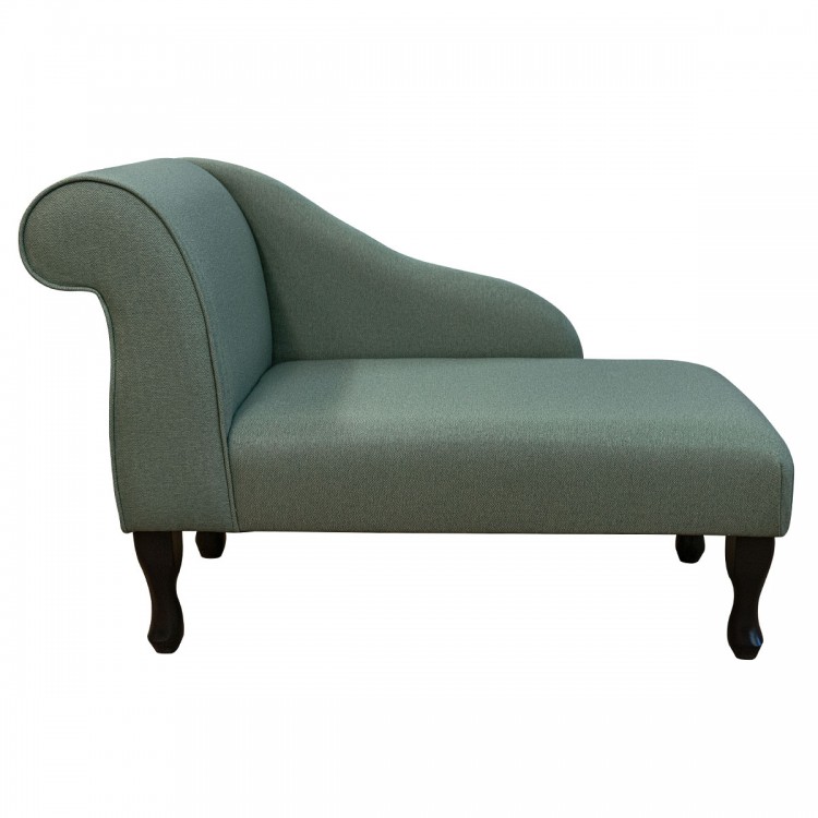 Mini Chaise Longue in Dundee Herringbone Sage Fabric SR13635 | Beaumont