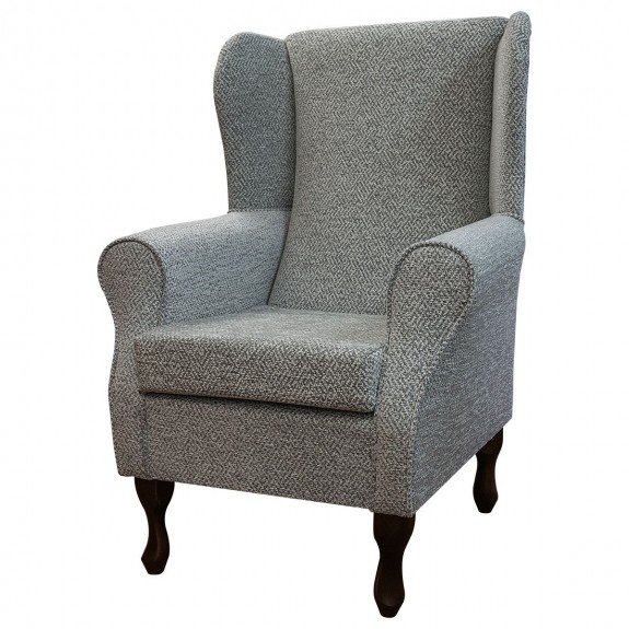Wingback Chair in a Maida Vale Chunky Grey Fabric SR14635 | Beaumont