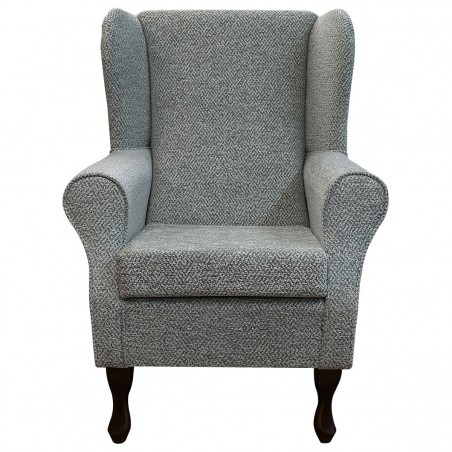 Wingback Chair in a Maida Vale Chunky Grey Fabric SR14635 | Beaumont