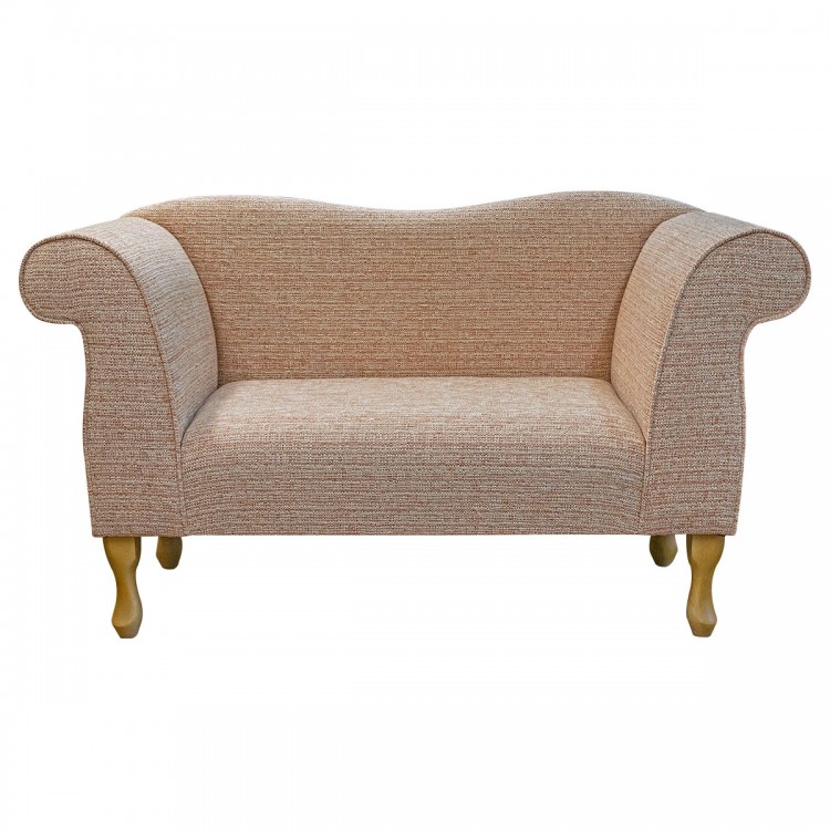 Small Chaise Sofa in Caledonian Textured Plains Rose Fabric SR15231 | Beaumont