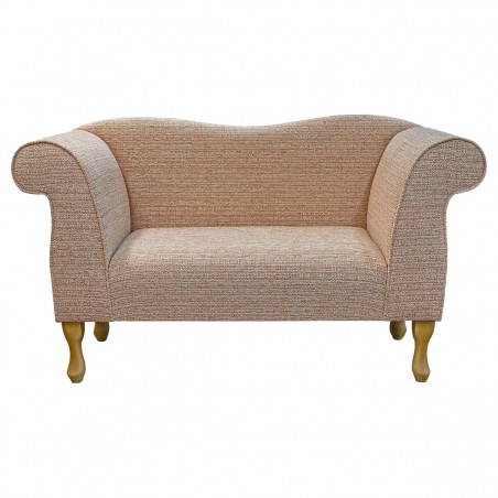 Small Chaise Sofa in Caledonian Textured Plains Rose Fabric SR15231 | Beaumont