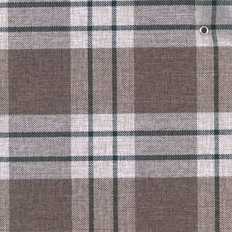 Large High Back Chair in Kintyre Chestnut Tartan Fabric | Beaumont