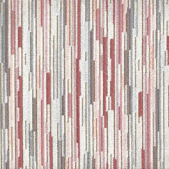 LUXE 52" Medium Chaise Longue in an Extravaganza Stripe Burst Rose Fabric