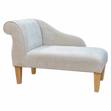 Mini Chaise Longue in a Dolce Mist Velvet Fabric DOL3477 | Beaumont