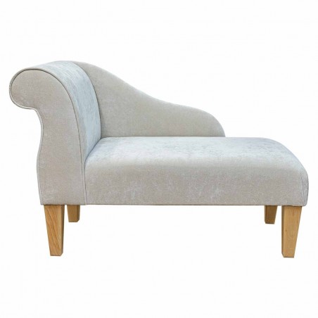 Mini Chaise Longue in a Dolce Mist Velvet Fabric DOL3477 | Beaumont