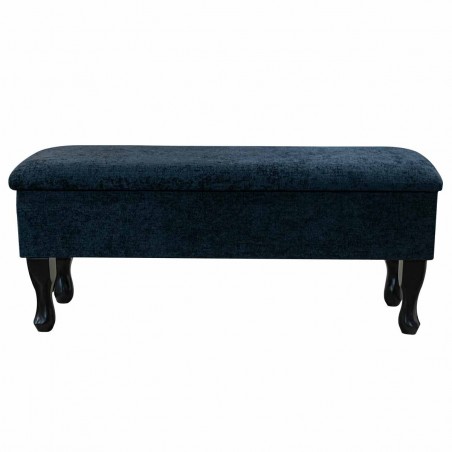 Dressing Table Stool Carlton Black Chenille Fabric | Beaumont
