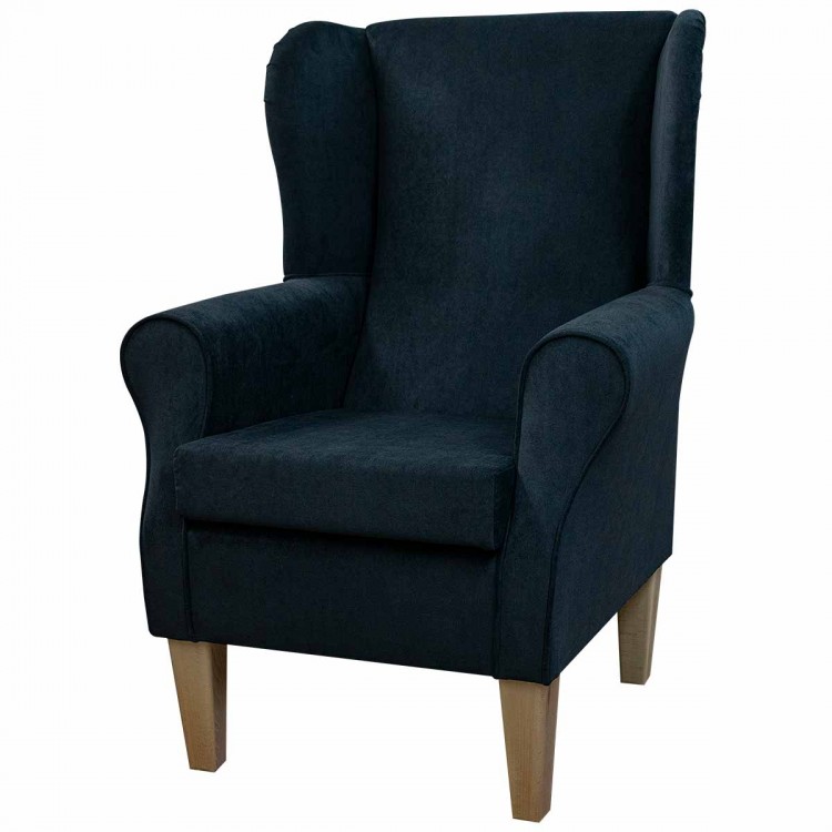Standard Wingback Westoe Chair in an Orinoco Black Fabric | Beaumont