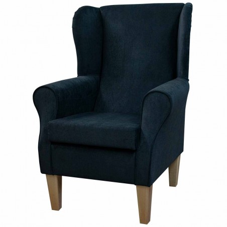 Standard Wingback Westoe Chair in an Orinoco Black Fabric | Beaumont