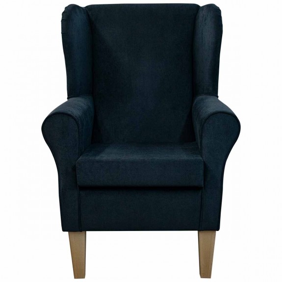 Standard Wingback Fireside Westoe Chair in an Orinoco Black Fabric