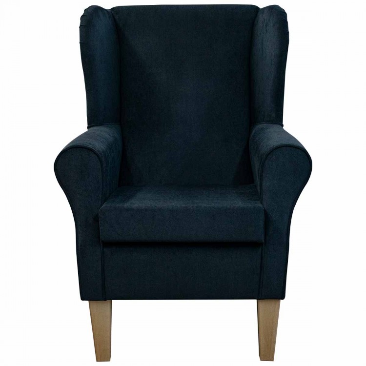 Standard Wingback Westoe Chair in an Orinoco Black Fabric | Beaumont