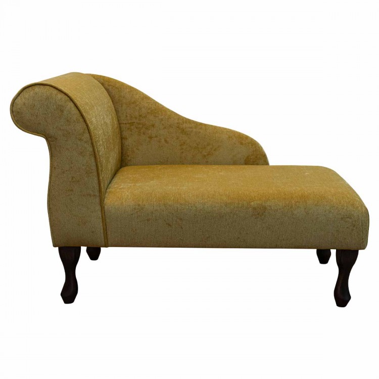 Modern Chaise Longue in a Pimlico Crush Corn Fabric SR16002 | Beaumont