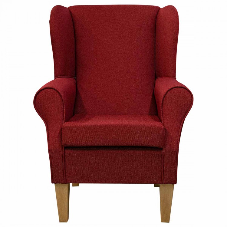 Wingback Chair in a Dundee Plain Rouge Fabric SR13626 | Beaumont