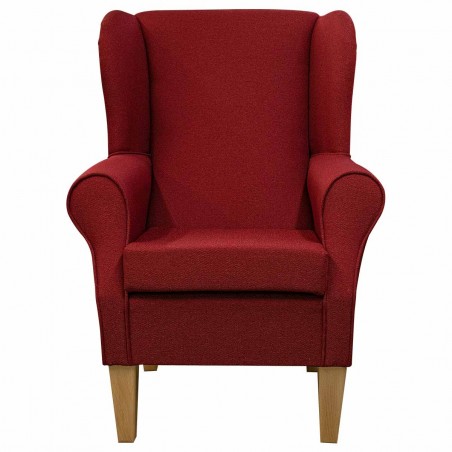 Wingback Chair in a Dundee Plain Rouge Fabric SR13626 | Beaumont