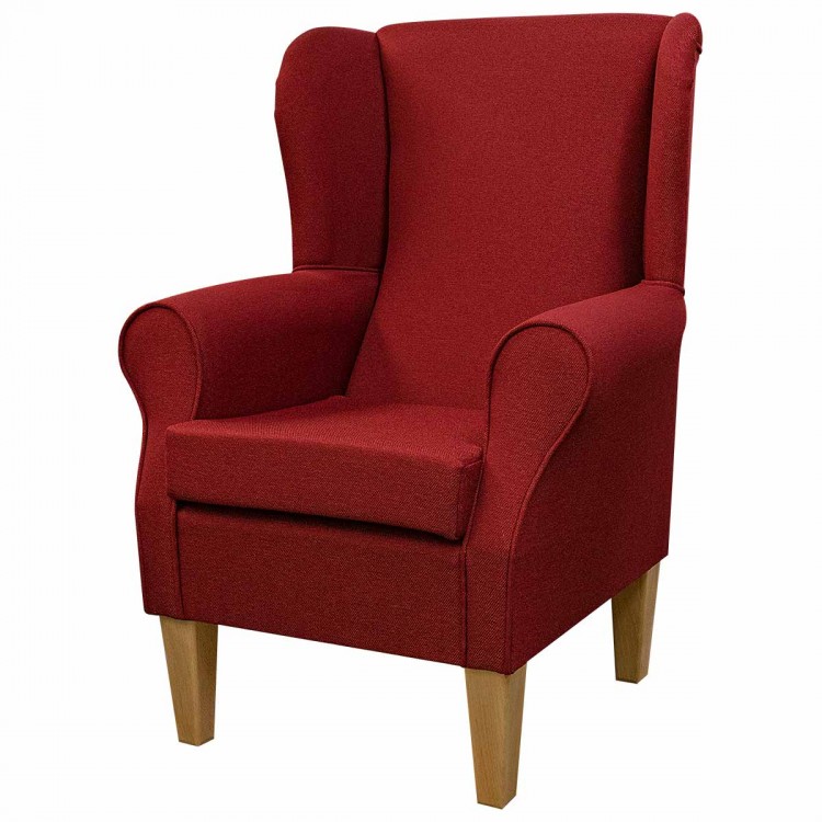 Wingback Chair in a Dundee Plain Rouge Fabric SR13626 | Beaumont